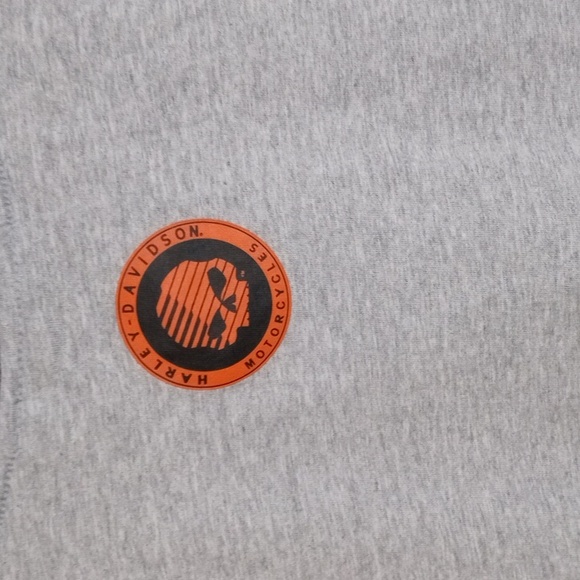 Harley-Davidson Gray Short Sleeve Black Stripe Tee Shirt Mens XLarge - Picture 3 of 6